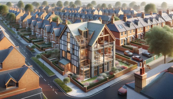 Blueprint of UK loft conversion showing permitted development rights compliance, with height limits and structural preservation.