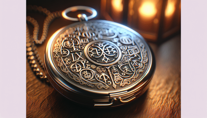 Engraved locket with initials, symbolizing family connection and heritage.