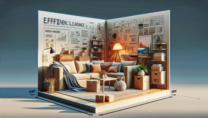 Cheap Lifting Tips for House Clearance: Household items like towels and cushions used to protect furniture during a move, enhancing efficiency.