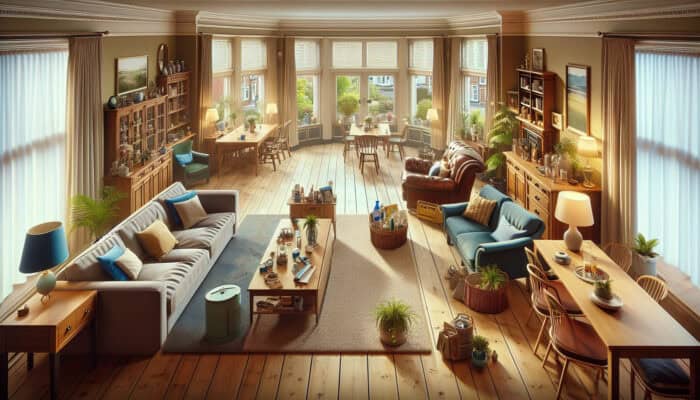 Blackpool House Clearance: A vibrant, clutter-free Blackpool home post-spring cleaning, with organized spaces and sparkling surfaces.