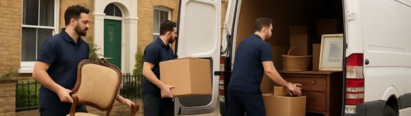 Haringey experts loading furniture into van during London probate house clearance